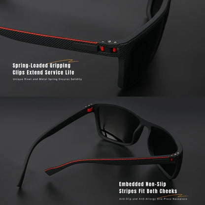 Óculos de Sol Polarizados com Armação Quadrada – Lentes UV400 Espelhadas | VEGUEROS