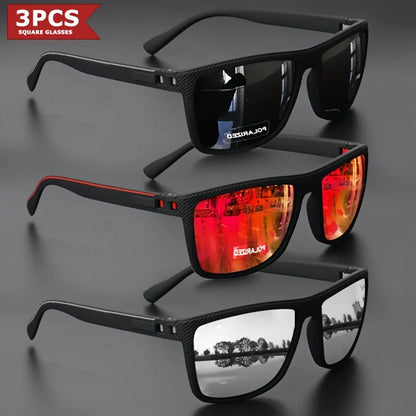 Óculos de Sol Polarizados com Armação Quadrada – Lentes UV400 Espelhadas | VEGUEROS