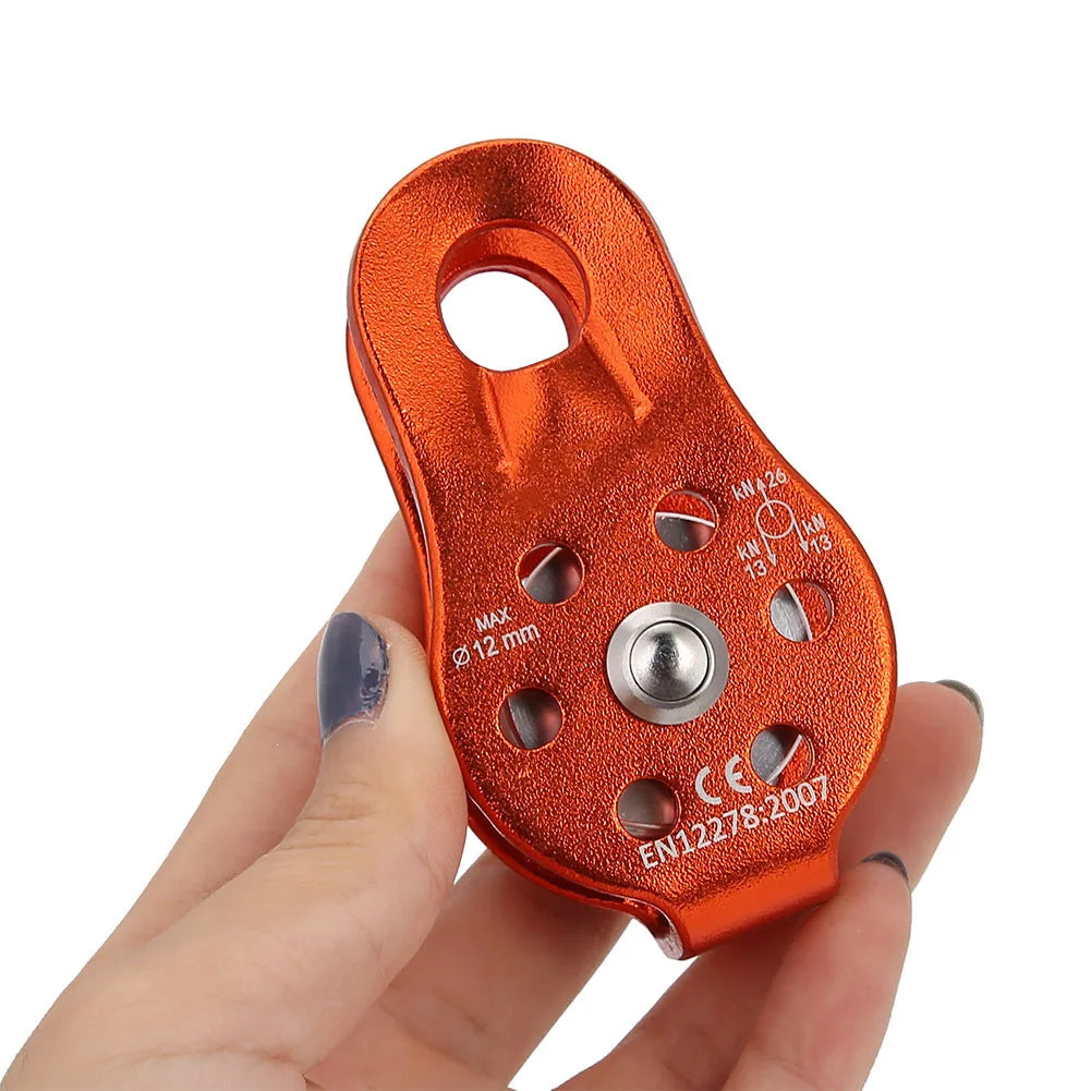 Polia Simples Giratória 26KN em Liga de Alumínio para Corda 12mm – Escalada e Resgate | DOACT