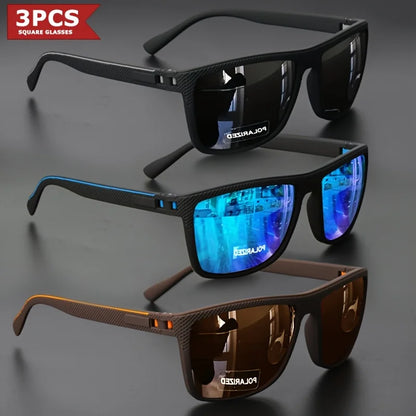 Óculos de Sol Polarizados com Armação Quadrada – Lentes UV400 Espelhadas | VEGUEROS