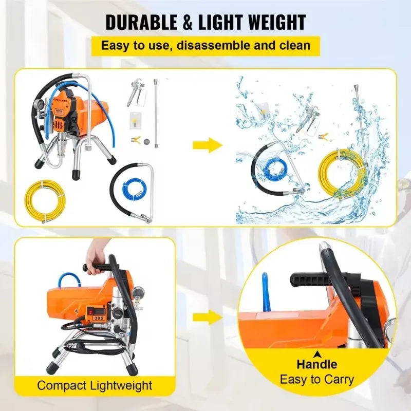 Pistola de Pintura Airless 1600W – Alta Pressão 3000 PSI