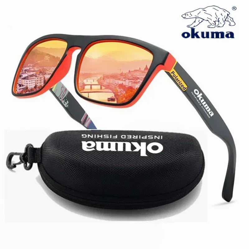 Óculos de sol polarizados Okuma UV400 oferecem proteção superior contra os raios ultravioleta, garantindo segurança ocular durante atividades ao ar livre. Seu design versátil os torna ideais para caça, pesca, condução e ciclismo, adaptando-se a diver