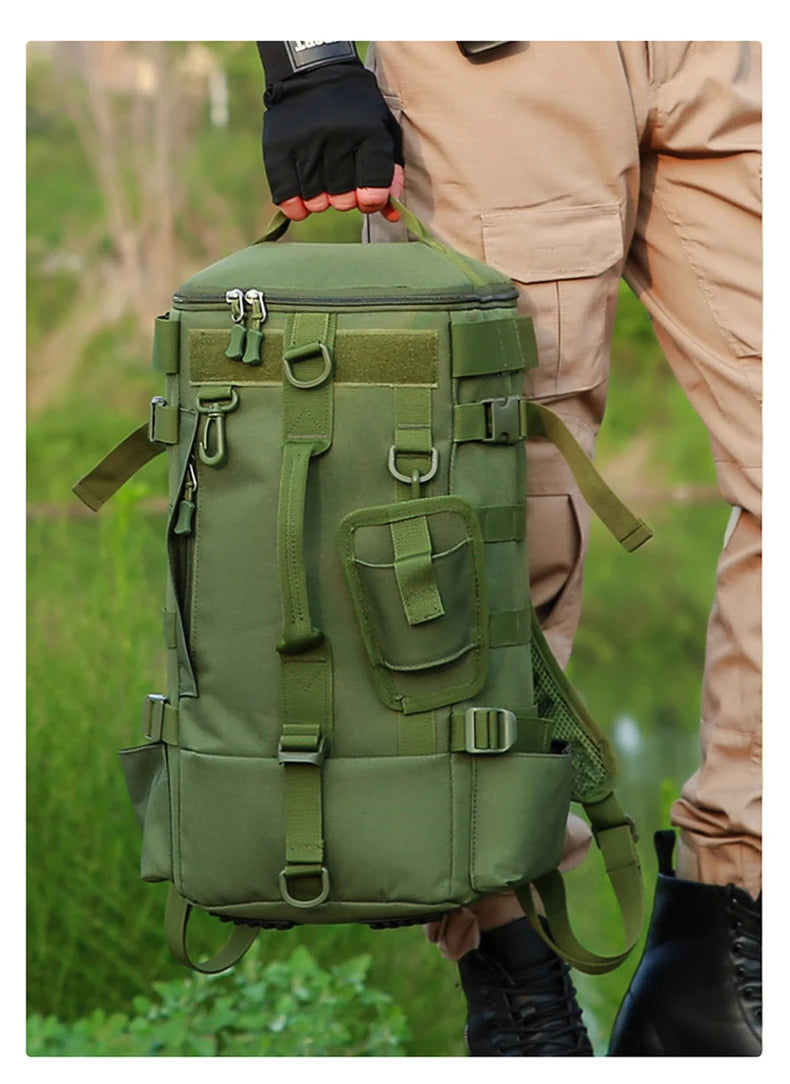 Mochila de Pesca Multifuncional com Suportes para Canas – Sistema MOLLE | SCIONE