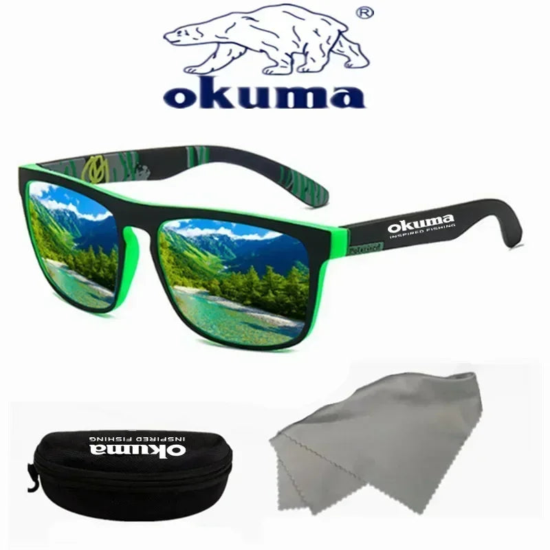 Óculos de sol polarizados Okuma UV400 oferecem proteção superior contra os raios ultravioleta, garantindo segurança ocular durante atividades ao ar livre. Seu design versátil os torna ideais para caça, pesca, condução e ciclismo, adaptando-se a diver