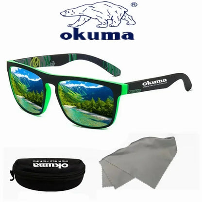 Óculos de sol polarizados Okuma UV400 oferecem proteção superior contra os raios ultravioleta, garantindo segurança ocular durante atividades ao ar livre. Seu design versátil os torna ideais para caça, pesca, condução e ciclismo, adaptando-se a diver