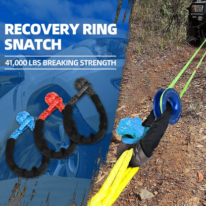 Corda de Reboque Soft Shackle 41000lbs – Offroad 4x4 para Jeep, Truck e SUV | TAOTAOCAR