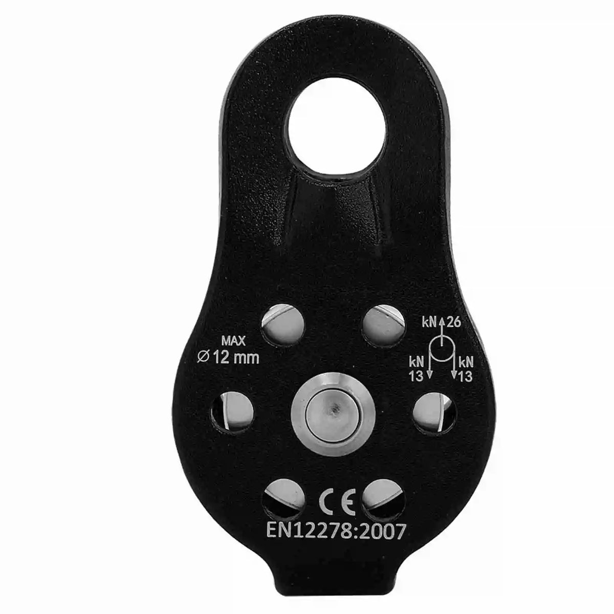 Polia Simples Giratória 26KN em Liga de Alumínio para Corda 12mm – Escalada e Resgate | DOACT