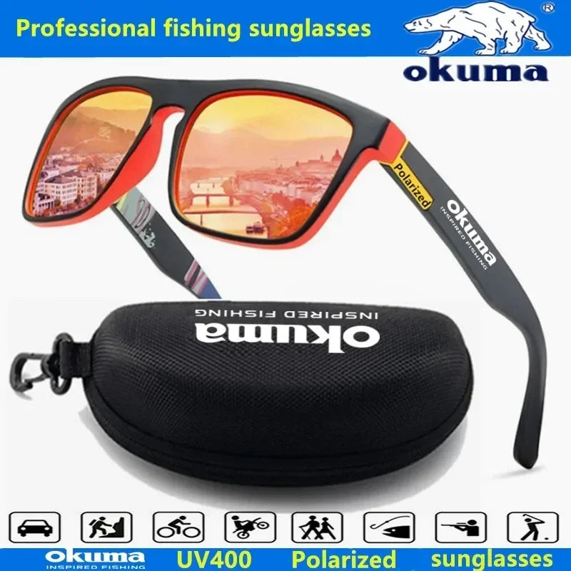 Óculos de sol polarizados Okuma UV400 oferecem proteção superior contra os raios ultravioleta, garantindo segurança ocular durante atividades ao ar livre. Seu design versátil os torna ideais para caça, pesca, condução e ciclismo, adaptando-se a diver