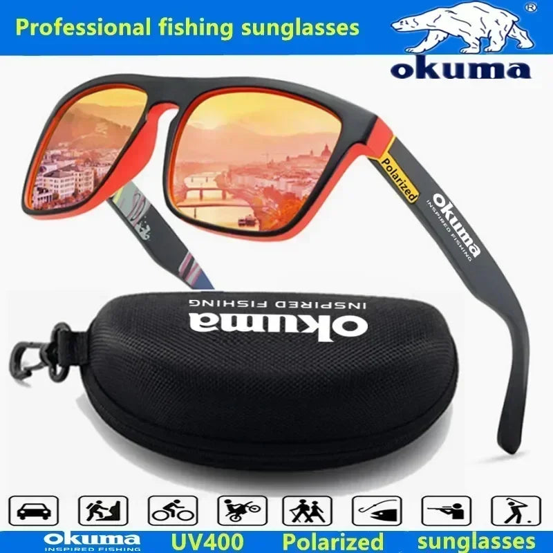 Óculos de sol polarizados Okuma UV400 oferecem proteção superior contra os raios ultravioleta, garantindo segurança ocular durante atividades ao ar livre. Seu design versátil os torna ideais para caça, pesca, condução e ciclismo, adaptando-se a diver