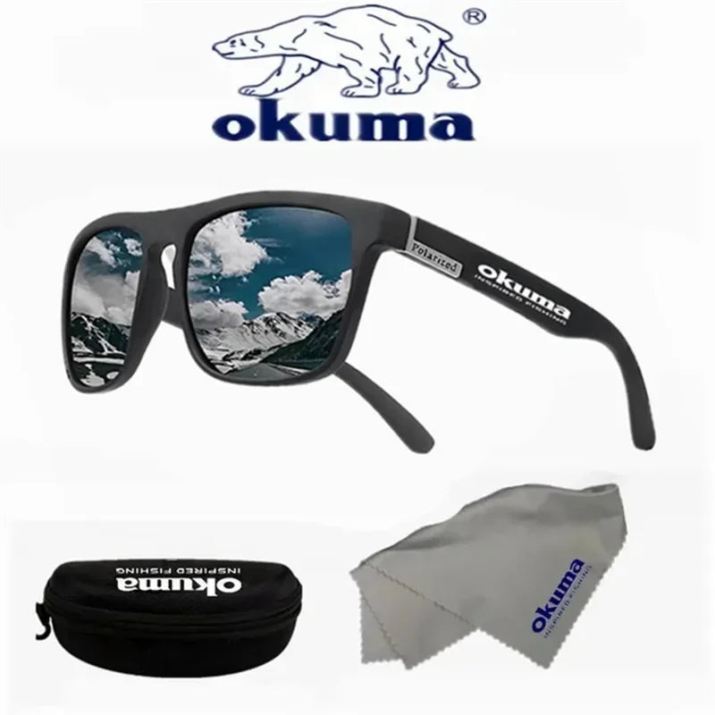 Óculos de sol polarizados Okuma UV400 oferecem proteção superior contra os raios ultravioleta, garantindo segurança ocular durante atividades ao ar livre. Seu design versátil os torna ideais para caça, pesca, condução e ciclismo, adaptando-se a diver