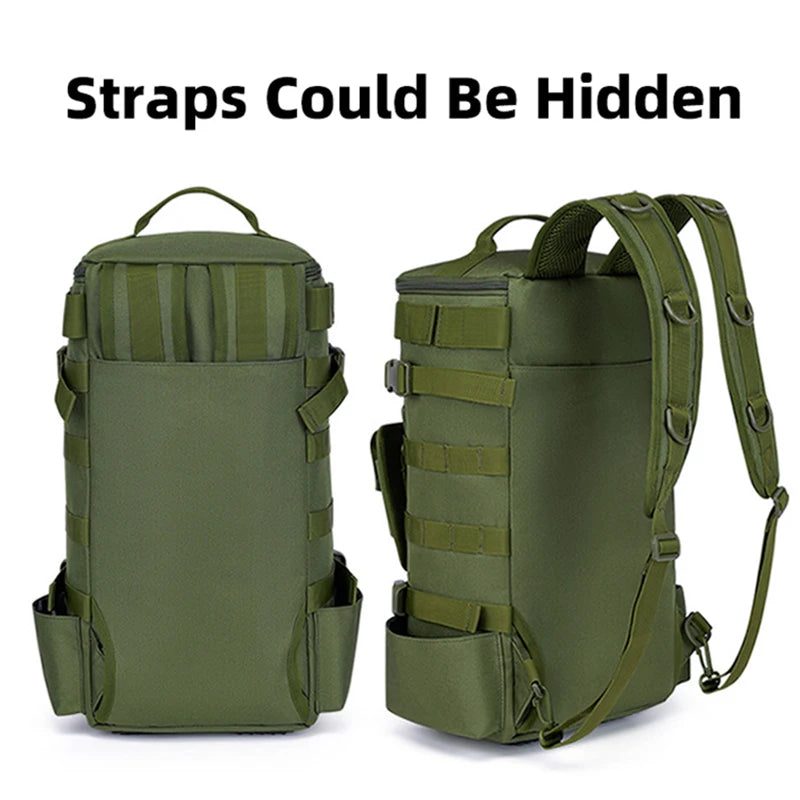 Mochila de Pesca Multifuncional com Suportes para Canas – Sistema MOLLE | SCIONE