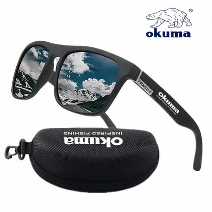 Óculos de sol polarizados Okuma UV400 oferecem proteção superior contra os raios ultravioleta, garantindo segurança ocular durante atividades ao ar livre. Seu design versátil os torna ideais para caça, pesca, condução e ciclismo, adaptando-se a diver