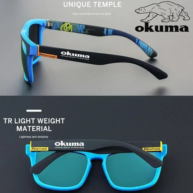 Óculos de sol polarizados Okuma UV400 oferecem proteção superior contra os raios ultravioleta, garantindo segurança ocular durante atividades ao ar livre. Seu design versátil os torna ideais para caça, pesca, condução e ciclismo, adaptando-se a diver