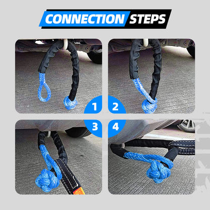 Corda de Reboque Soft Shackle 41000lbs – Offroad 4x4 para Jeep, Truck e SUV | TAOTAOCAR