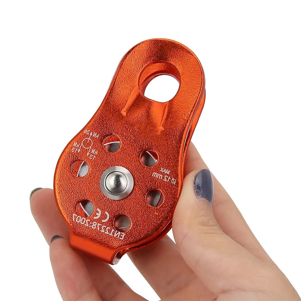 Polia Simples Giratória 26KN em Liga de Alumínio para Corda 12mm – Escalada e Resgate | DOACT