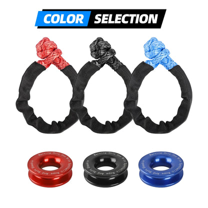 Corda de Reboque Soft Shackle 41000lbs – Offroad 4x4 para Jeep, Truck e SUV | TAOTAOCAR
