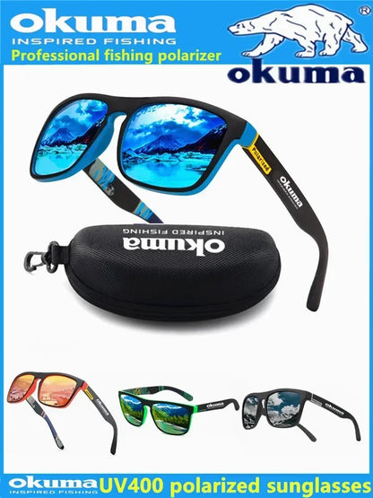 Óculos de sol polarizados Okuma UV400 oferecem proteção superior contra os raios ultravioleta, garantindo segurança ocular durante atividades ao ar livre. Seu design versátil os torna ideais para caça, pesca, condução e ciclismo, adaptando-se a diver