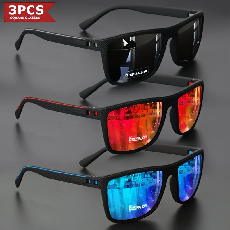 Óculos de Sol Polarizados com Armação Quadrada – Lentes UV400 Espelhadas | VEGUEROS