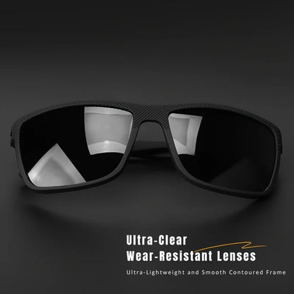 Óculos de Sol Polarizados com Armação Quadrada – Lentes UV400 Espelhadas | VEGUEROS