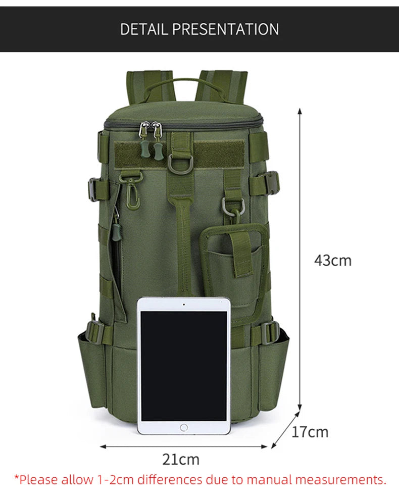 Mochila de Pesca Multifuncional com Suportes para Canas – Sistema MOLLE | SCIONE