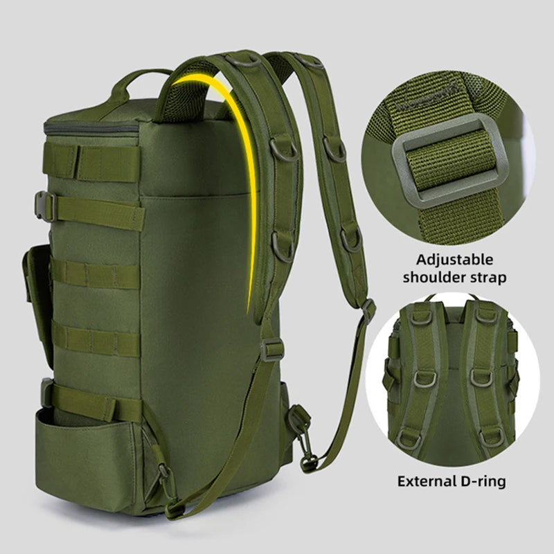 Mochila de Pesca Multifuncional com Suportes para Canas – Sistema MOLLE | SCIONE