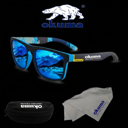 Óculos de sol polarizados Okuma UV400 oferecem proteção superior contra os raios ultravioleta, garantindo segurança ocular durante atividades ao ar livre. Seu design versátil os torna ideais para caça, pesca, condução e ciclismo, adaptando-se a diver