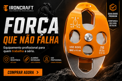 2 Unidades, Polia de Escalada 32kN com Rolamentos de Esferas, Roldana Simples/Dupla para Corda de 15mm, Acessório Triplo de Fixação